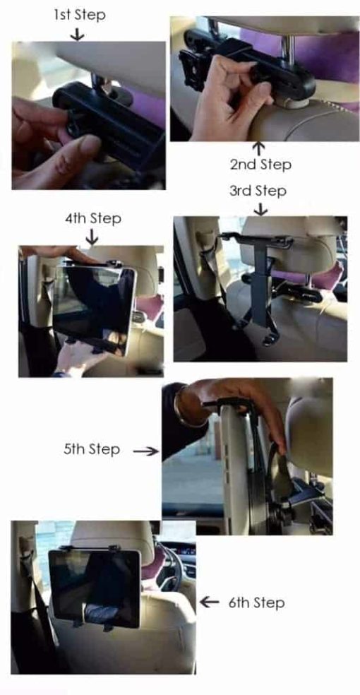 מעמד לתליית הטאבלט במושב האחורי ברכב - מתאים לכל סוגי הטאבלטים