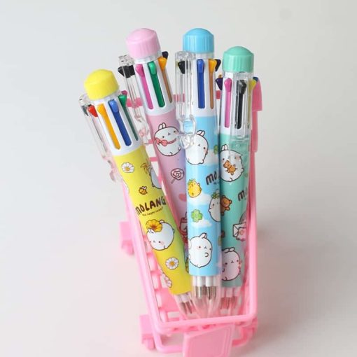 Korean Cute Molang Rabbit 8 Colors Ballpoint Pen Cute School Office Supplies Back to School Pens 3