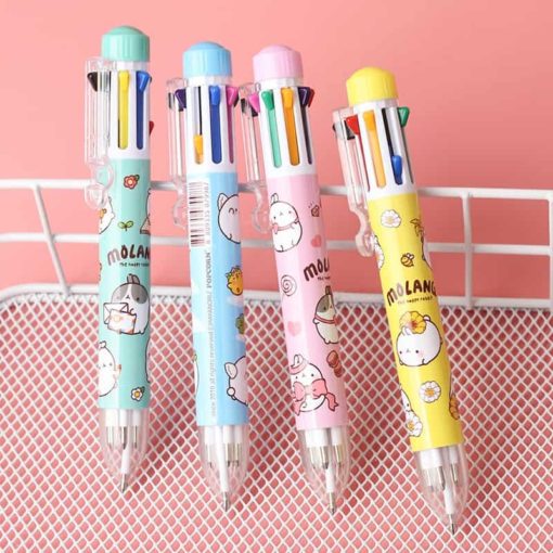 Korean Cute Molang Rabbit 8 Colors Ballpoint Pen Cute School Office Supplies Back to School Pens