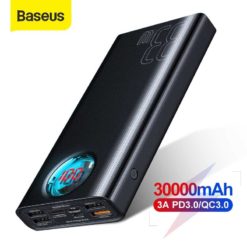 Baseus Power Bank 30000mAh Type C PD 3 0 Fast Charger For iPhone Quick Charge 3