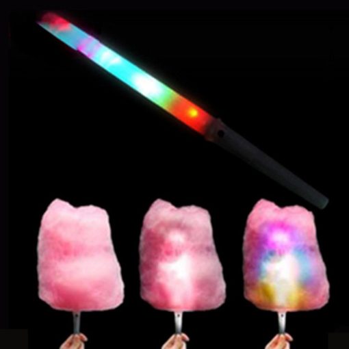 Led Cotton Candy Cones Colorful Glowing Marshmallow Sticks 2