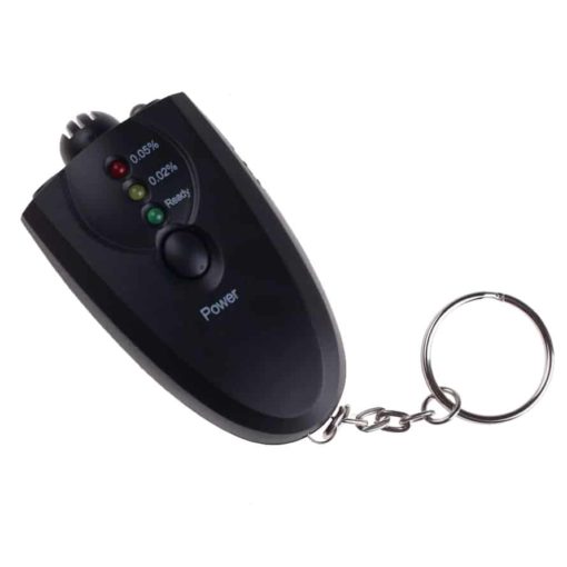 Mini Professional Key Chain Alcohol Meter Analyzer Portable Keychain Red Light LED Flashlight Alcohol Breath Tester 1
