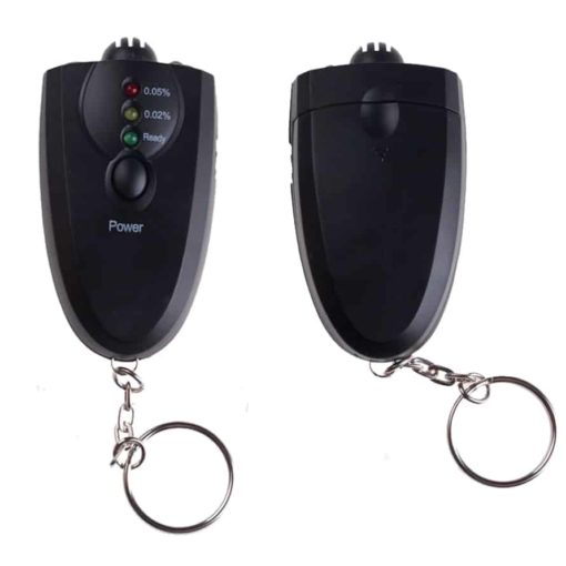 Mini Professional Key Chain Alcohol Meter Analyzer Portable Keychain Red Light LED Flashlight Alcohol Breath Tester 2