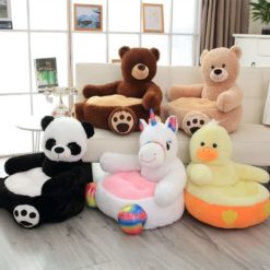 Cartoon Lovely Teddy Bear Panda Unicorn Duck Kids Sofa Chair Plush Toys Seat Baby Nest Sleeping