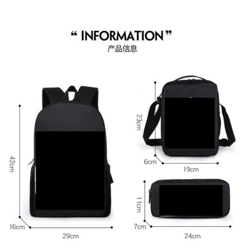 3pcs set Kid Child Schoolbag Fortnite Backpack Schoolbag Cool Waterproof Schoolbag Fortress Night Student School Bag 4