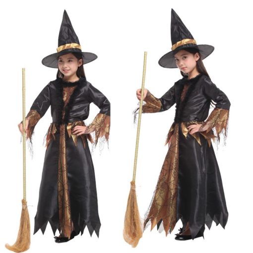 Umorden Child Kids Witch Costume Girls Halloween Purim Carnival Party Mardi Gras Fantasia Fancy Dress Cosplay 5