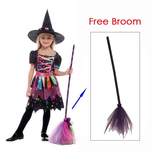 Umorden Child Kids Witch Costume Girls Halloween Purim Carnival Party Mardi Gras Fantasia Fancy Dress Cosplay 2