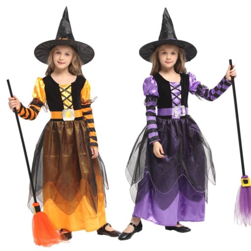 Umorden Child Kids Witch Costume Girls Halloween Purim Carnival Party Mardi Gras Fantasia Fancy Dress Cosplay 3